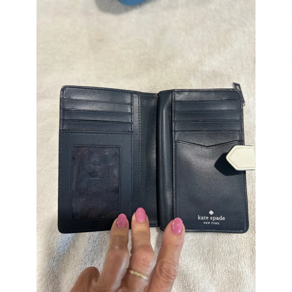 Kate Spade Staci Niagara Blue Colorblock Crossbody Bag Wallet Set EUC Designer
